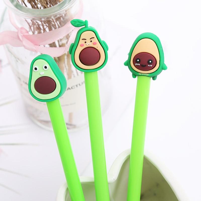 Creative Avocado Shaped Gel Pen Cute Student Cartoon Kawai Stationery Office School Supplies Water Based Signature Accessories