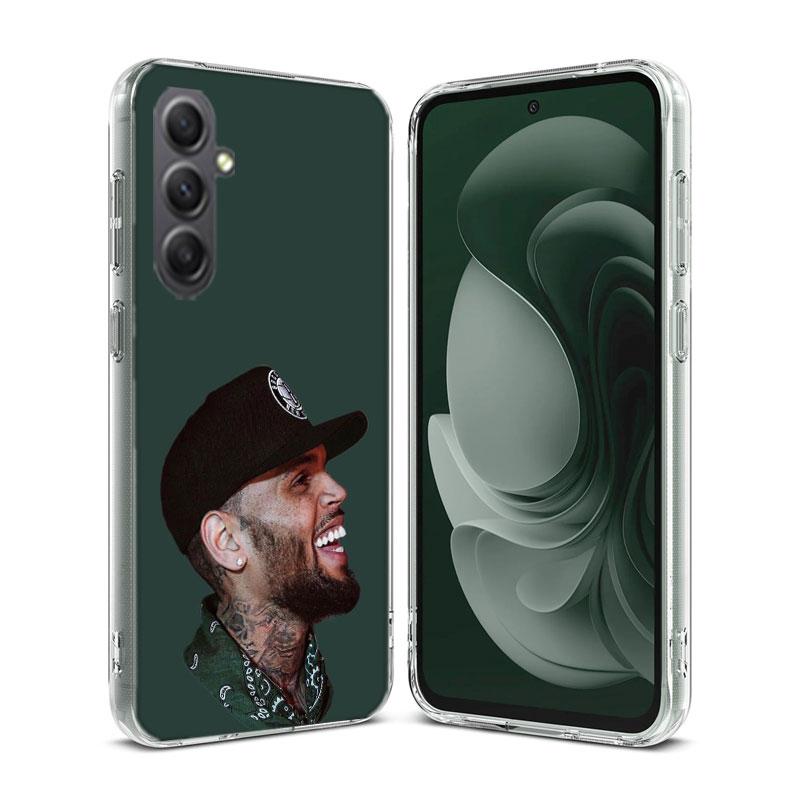 Chris Brown American Rapper Phone Case for Samsung A16 A26 A36 A56 A17 A37 A57 A07 A06 A02S A03 A04S A05S Galaxy Note 20 10 A50S