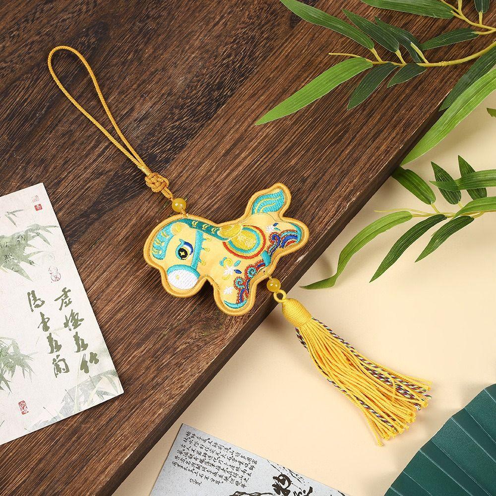 Spring Festival New Year Horse Pendant Chinese Style Car Hanging Ornaments  Festive Accessory
