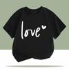 Love Heart Print Children Tshirts Summer Girls Boys Cute Casual Colorful Comfortable Tops Kids Crew Neck Short Sleeve Tshirts