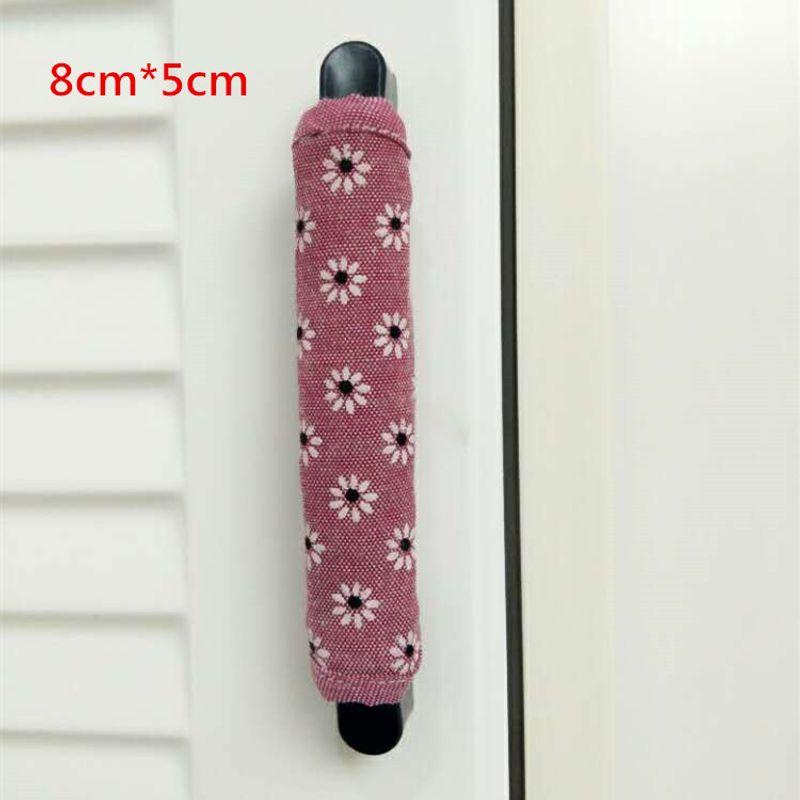 

Door Handle Anti Crash Protection Cover Kids Safety Fabric Door Handle Gloves Baby Cabinet Door Handle Bump Proof Collision Pad Purple floret (length 8cm * circumference 5cm)