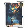 Girl Holding Balloons Full Round Drill Diamond Painting Kit DIY Sparkle Art Canvas for Adults Relaxing Craft and Home Decoration Gift Idea Set