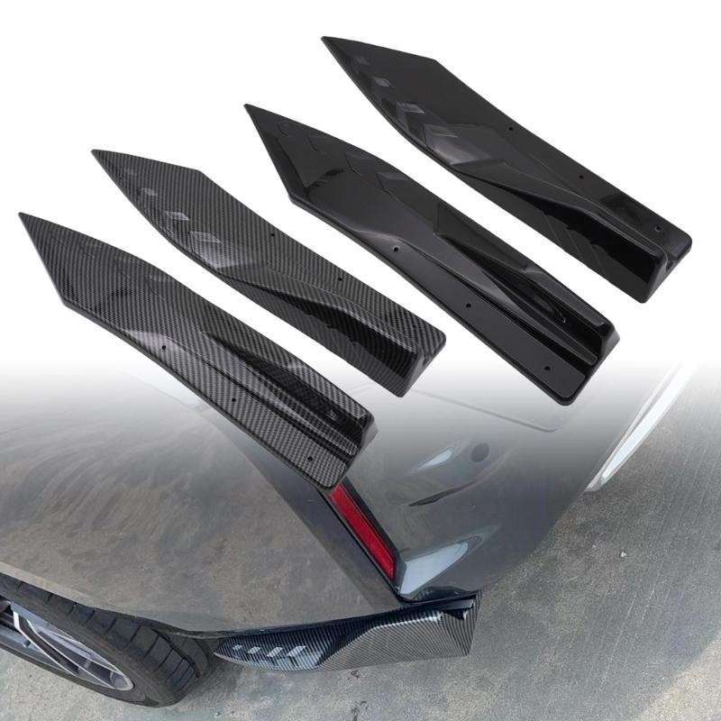 Protector de esquinas de parachoques trasero mejorado, faldones laterales, par de alerones de protección lateral para modificación de automóviles y protección contra colisiones