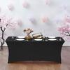 Stretch Spandex Table Cover for Rectangular Tables, Elastic Fitted Tablecloth, Wrinkle Resistant Table Cloth for Parties,Wedding