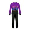 Family Matching Halloween Print Pajama Set Long Sleeve Top and Pants for Women and Kids