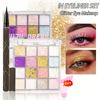 16- Glitter Eyeshadow – Pumpkin, Cherry, Blue, Purple Shades, Bold Party Looks, Long-Wear, Certified, Unisex, Skin-Friendly