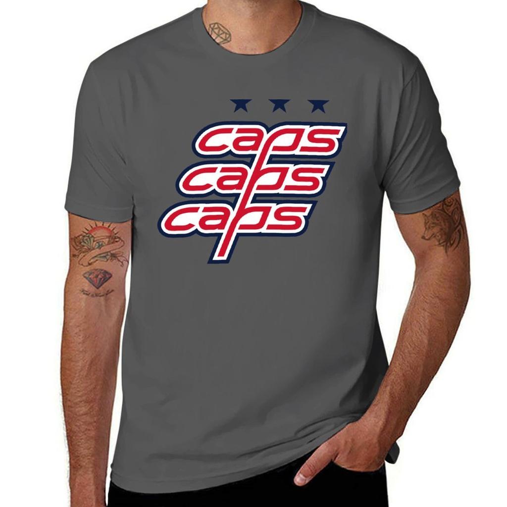 Caps Tshirt Fashion Print Casual Short Sleeve