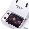 Men's 1200-Needle High-Density Business Stripe & Paisley Tie Set - 6 Piece Groom & Wedding Gift Box