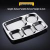 Stainless Steel Divided Cafeteria Tray