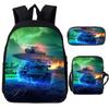 3 stuks Set Spel Anime War Thunder Schooltassen Vecht Tanka Print Rugzakken voor School Tiener Meisjes Jongens World of Tanks Rugzak