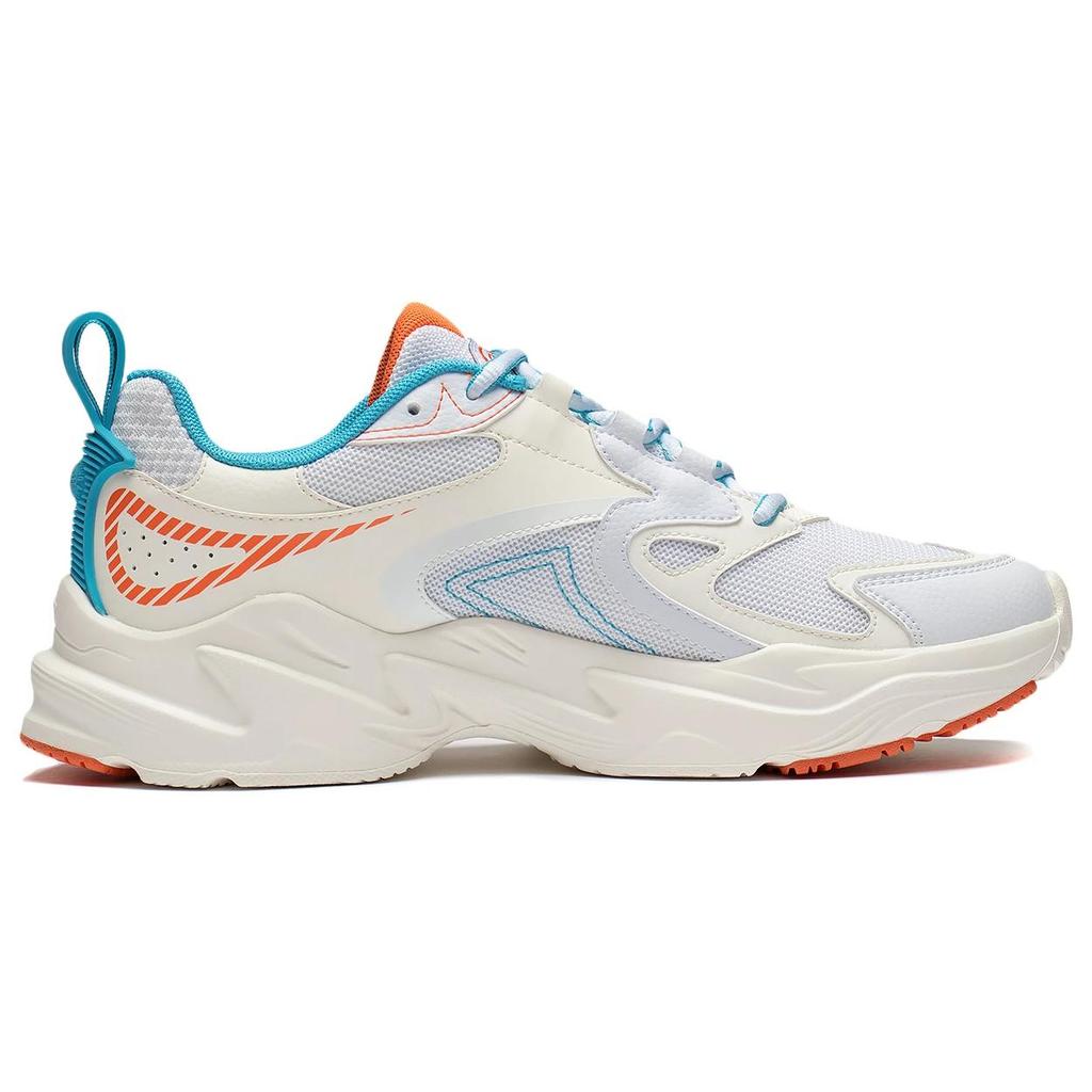 LiNing Meteor Slip-Resistant Cushioning Wear-Resistant Low-Top Running Shoes Ivory Sea Blue ARXT009-2