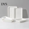 Storage Food Tray White Stackable Round Edges Easy To Clean Spill Fruit Resistant Multipurpose Plastic Hot Pot Serving for Dining Room Dessert Platter
