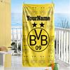 Borussia Dortmund Customize Your Name Beach Towel Soft Durable Quick-Dry
