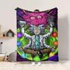 1 Stück Rick und Morty Decke Leichte Flanelldecke für Sofa, Bett, Reisen, Camping, Wohnzimmer, Büro, Couch, Stuhl und Bett
