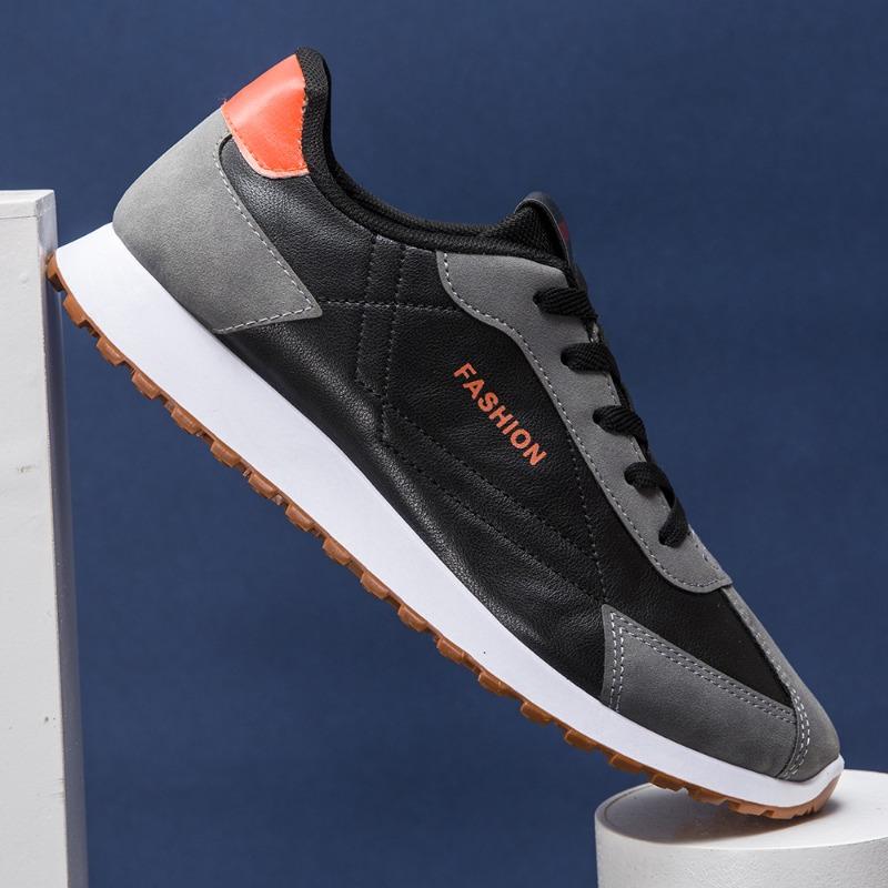 New Men's Shoes Fashion Lace-up Sneakers Spring and Autumn New Flat Heels Men's Round Head Shoes