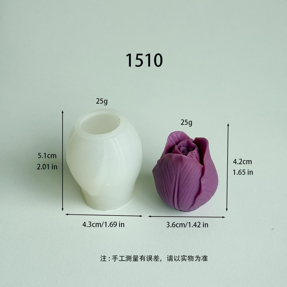 

Tulip Candle Mold for DIY Flower Aromatherapy Stone Handmade Soap Cake Decoration Baking Silicone Mold for Crafting