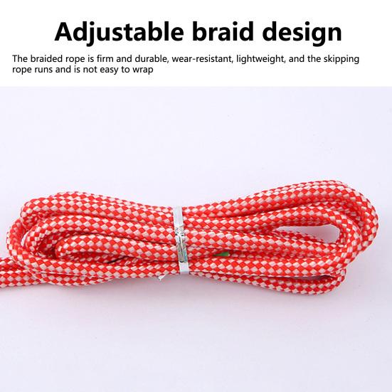 Jumping Rope Wood Handle Adjustable Strong Flax Weaving Long Rope Fat Burning Professional Adult And Children Fitness Exercise