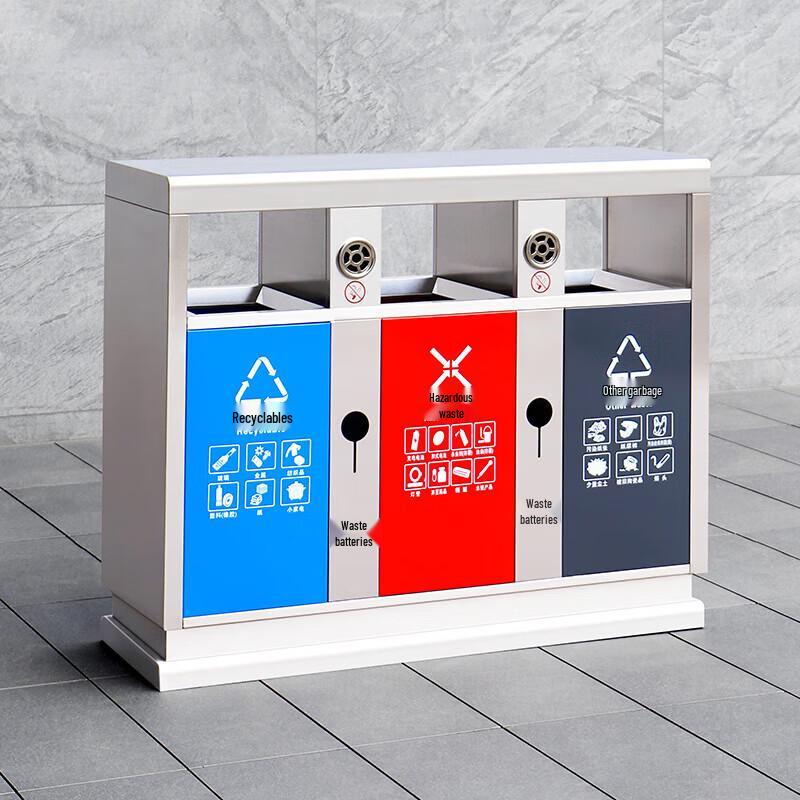Jinghong Outdoor Commercial Stainless Steel Trash Can