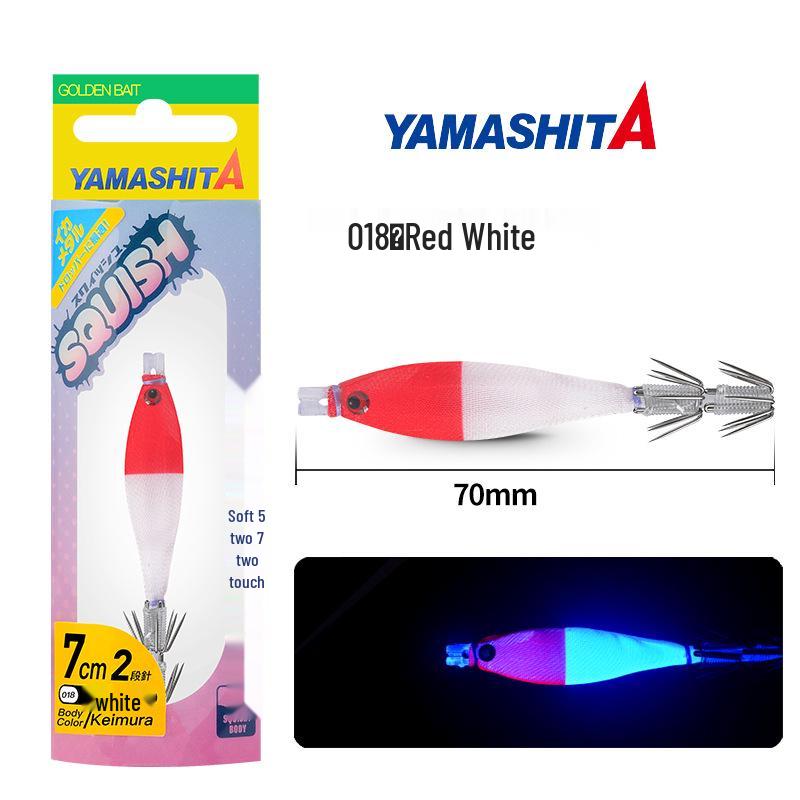 YAMASHITA UV Reflective Blowpipe Hook for Wood Shrimp and Squid 7cm - UV reflective