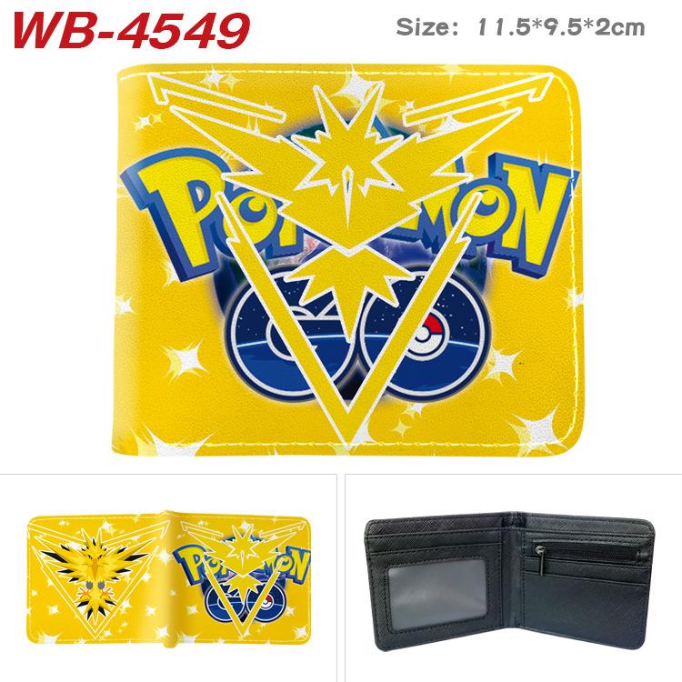 Pokemon Full Color Short Card Holder Coin Purse Bifold Wallet Cute Anime Peripheral Change Pouch