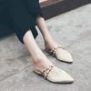 Internet Celebrity Cool Slippers Women's Wear 2021 New Spring and Summer Fashion Bag Head Half Drag Versatile Rivet Pointed Flat Shoes