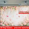 1Pcs Romantic Floral Butterfly Fresh Vines Decoration Background Spring Backdrop Decorations For Photo Studio Photo Booth Party