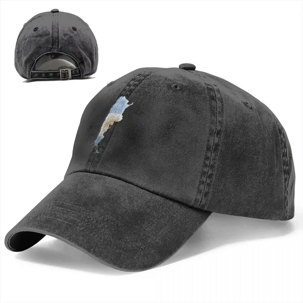 Argentina Flag Sun Men Women Baseball Caps Distressed Denim Washed Caps Hat Vintage Outdoor Activities Adjustable Snapback Cap