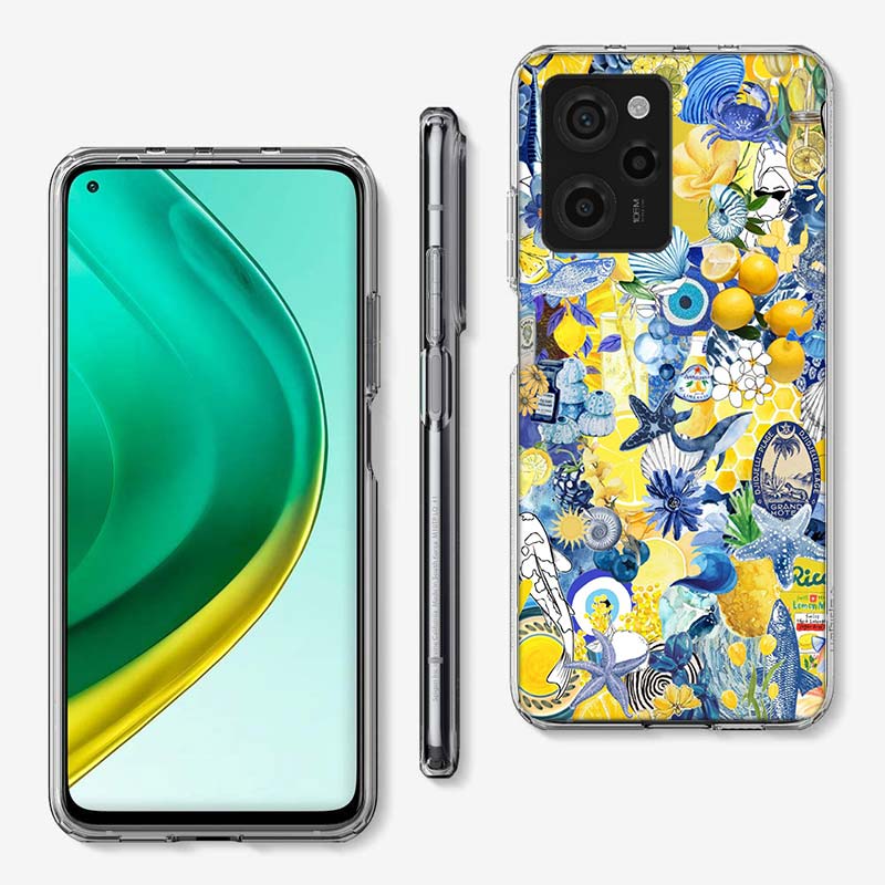 Mediterranean Lemon Cover Phone Case For Xiaomi Poco M8 M7 M6 M4 M3 X7 X6 X4 Pro F7 Ultra M5S Mi 14 14T 15 15T 12T 10T Pro 12S 1