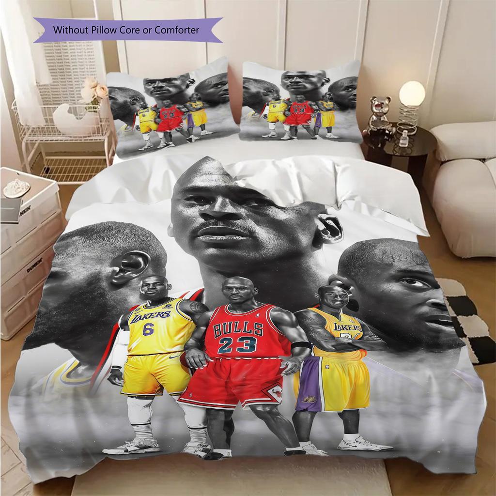 Legends Court Icons Action Three-piece Set(1 * Duvet Cover + 2 * Pillowcase, Without core)Soft and Comfortable Duvet Cover and Pillowcase Bedding Set