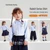 Girls' Preppy Rabbit Police Theme Spring Outfit