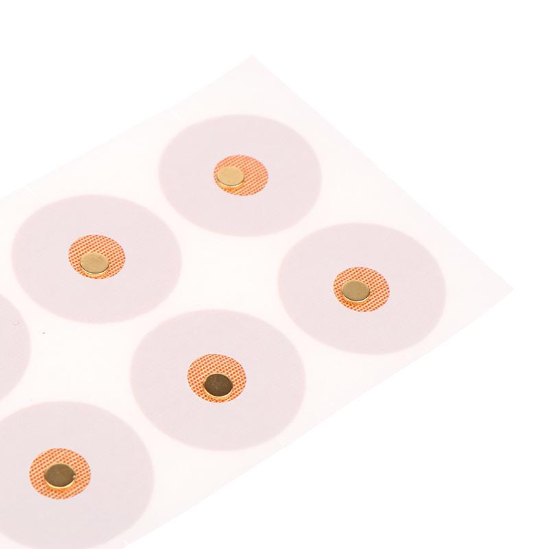 10 szt./arkuszy magnetycznych punktów akupunktury ciała koraliki przymocowane do naklejek magnetycznych, aby wyeliminować ból magnes trwały