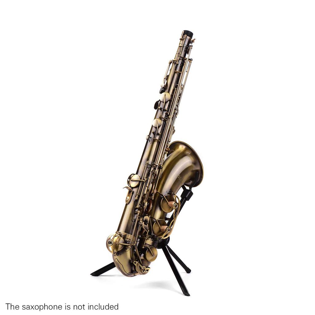 Xtahdge Carry Bag and Foldable Portable Tenor Saxophone Stand Saxophone Floor Stand Holder Stainless Steel