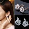 Luxury Zircon Stone Flower Pattern Stud Earrings