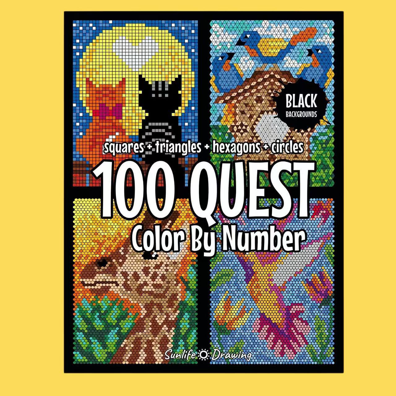 New 100 QUEST Color by Numbers Book: Digital Edition 28x21 cm