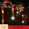 Waterproof Solar Candy Cane Pathway Lights – Festive Outdoor Decoration with Stars and Snowflakes