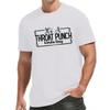 European Sizes THROAT PUNCH Men's Short Sleeve T-Shirt - Summer Casual Sports Top, Round Neck, Geometric Pattern,Leisure Style