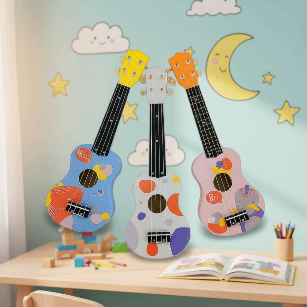 Full Wooden Barrel Body Mini Guitarra 4 Strings Beginner Ukulele Kids Ukulele  Musical Awakening
