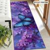 1Pcs Blue Butterfly Non-Slip Washable Area Rug Runner for Entryway, Living Room, Bedroom & Patio