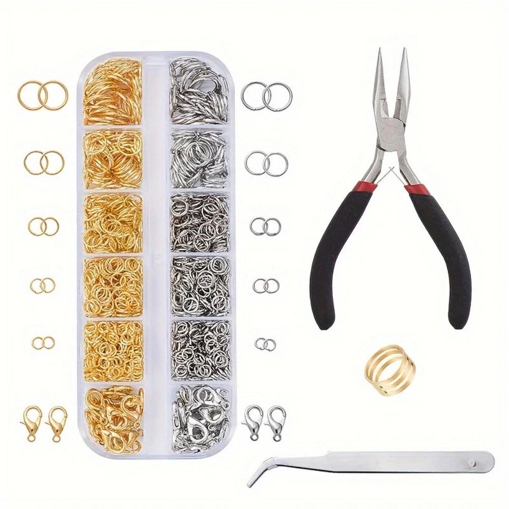 Open Jump Rings Jewelry Findings Set Chain Closure Repair Tools Kit Pliers  Necklaces