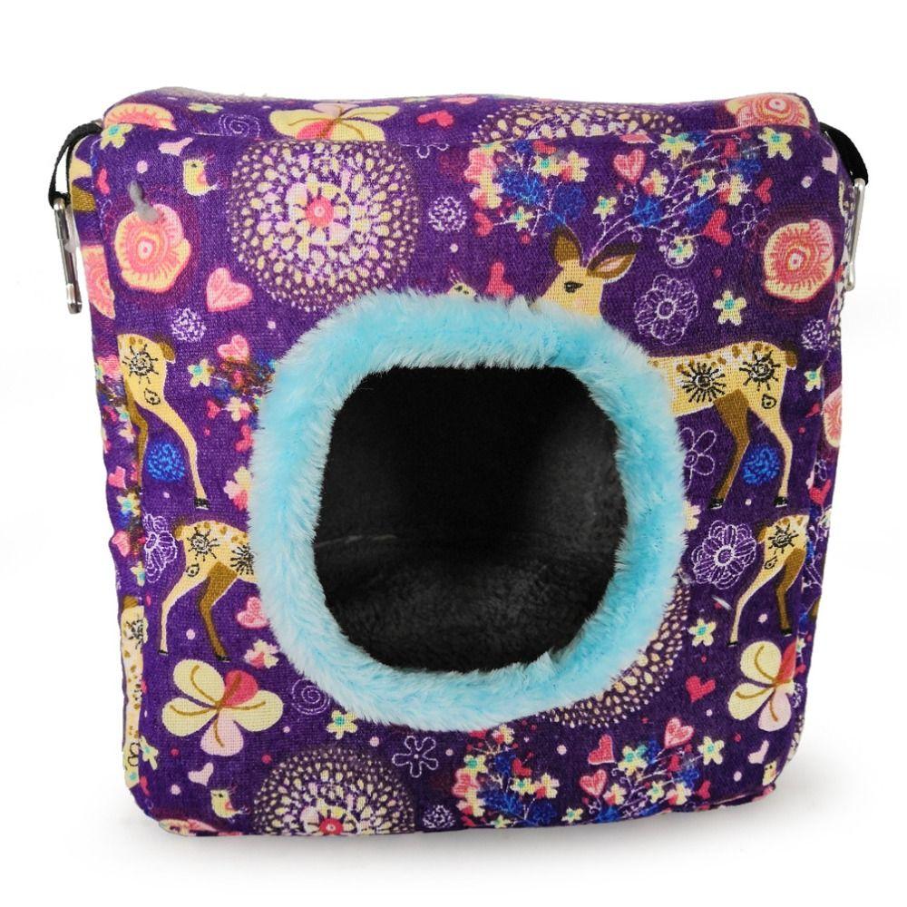 

Square Pet Hanging Cage Warm Bird Cave Hammock Pet Nest Hedgehog Dragon Cat Rabbit XXL-A