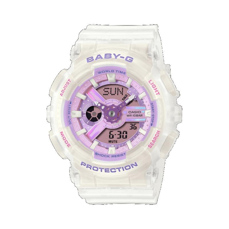 

Casio Baby-G Women s Resin 100M Water Resistant Analog Shock Resistant Quartz Watch BA-110PS-7A белый