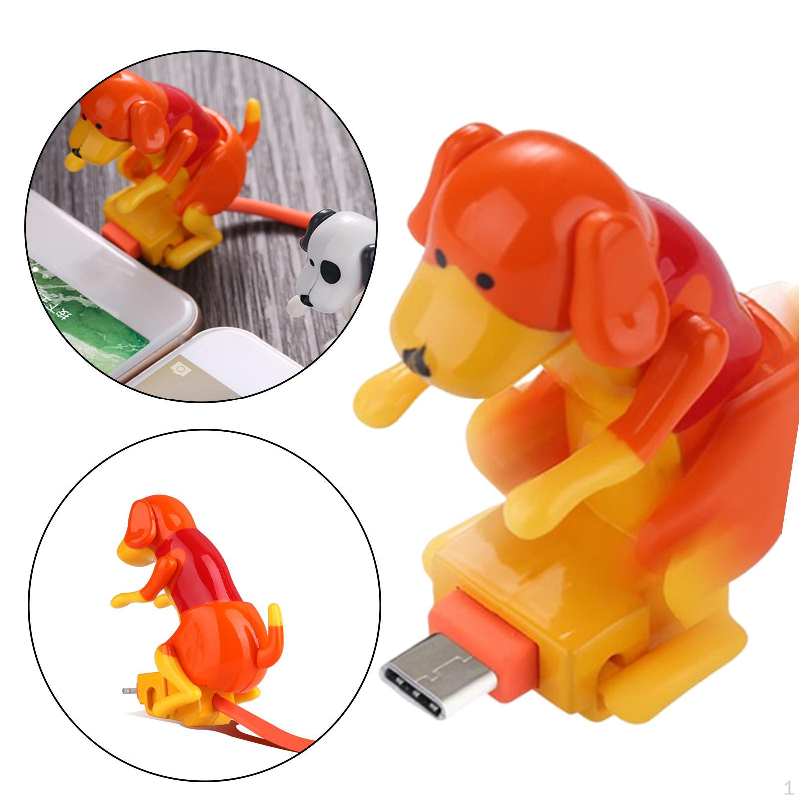 

1.2 Смешной кабель USB для зарядки смартфона в виде собаки, делающей садки, для мобильного телефона, подарок Orange Type-C