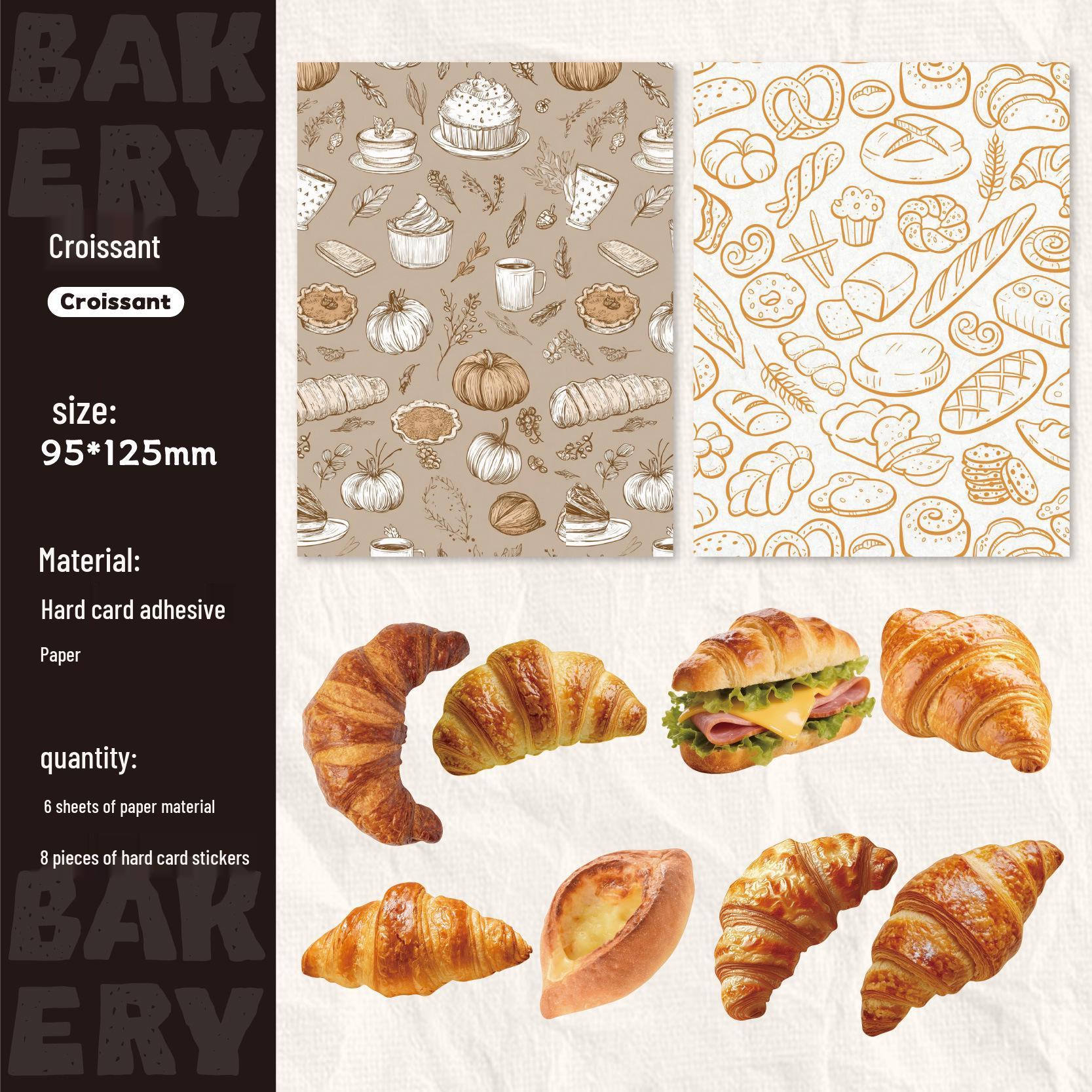 Retro Bakery Journal DIY Decoration Material Pack - 6 Styles