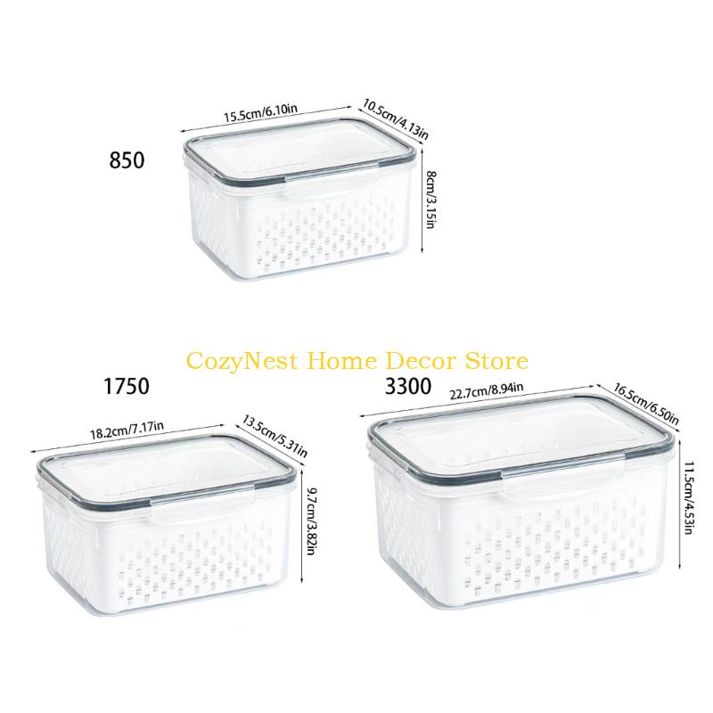 92MF Convenient Refrigerator Storage Box Ventilation Design For Vegetables Snacks