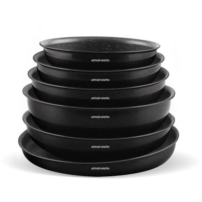 Batterie de cuisine induction - Arthur Martin - AM558 - Aluminium - 20 pièces - Poignée amovible - Tous feux dont induction