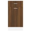Vidaxl Base Cabinet With Drawer, Brown Oak, 40X46X81.5 Cm