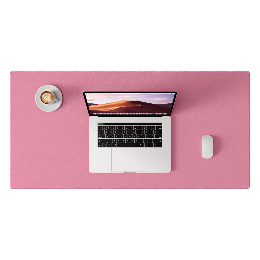 Desk Pad Protector, Mouse Pad, Desk Mat, Non-Slip with Stitched Edges PU Leather Desk Blotter for Home School