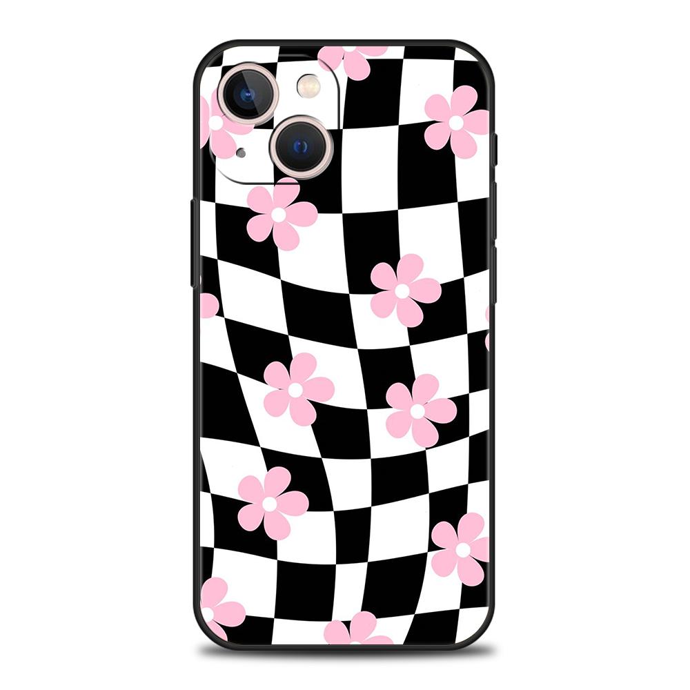Luxury Soft Phone Case For iPhone 17 Air 16E 16 11 15 14 Pro MAX 12 13 7 8 Plus X XR XS SE 2022 Cover Checkerboard chess board
