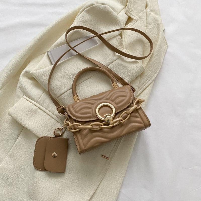 

2023 Spring New Popular Street Style Pu Shoulder Bag Fashionable Simple Small Square Bag Retro Crossbody Bag хакі