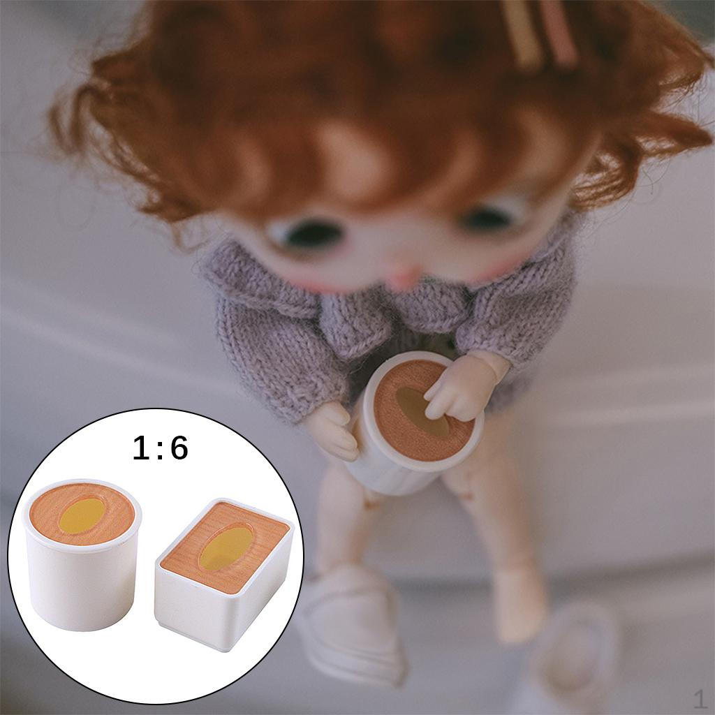 Miniature Facial Tissues Box,Plastic Model, Miniatures Carton for Dollhouse Ornaments 1
